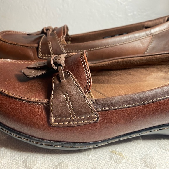 CLARKS COLLECTION Women's Brown Multi Leather Ashland Bubble Slip-On Loafers - Picture 15 of 16